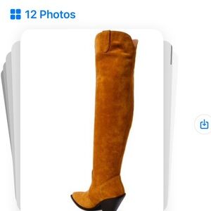 Free People Suede Over-the-Knee Boots - Tan